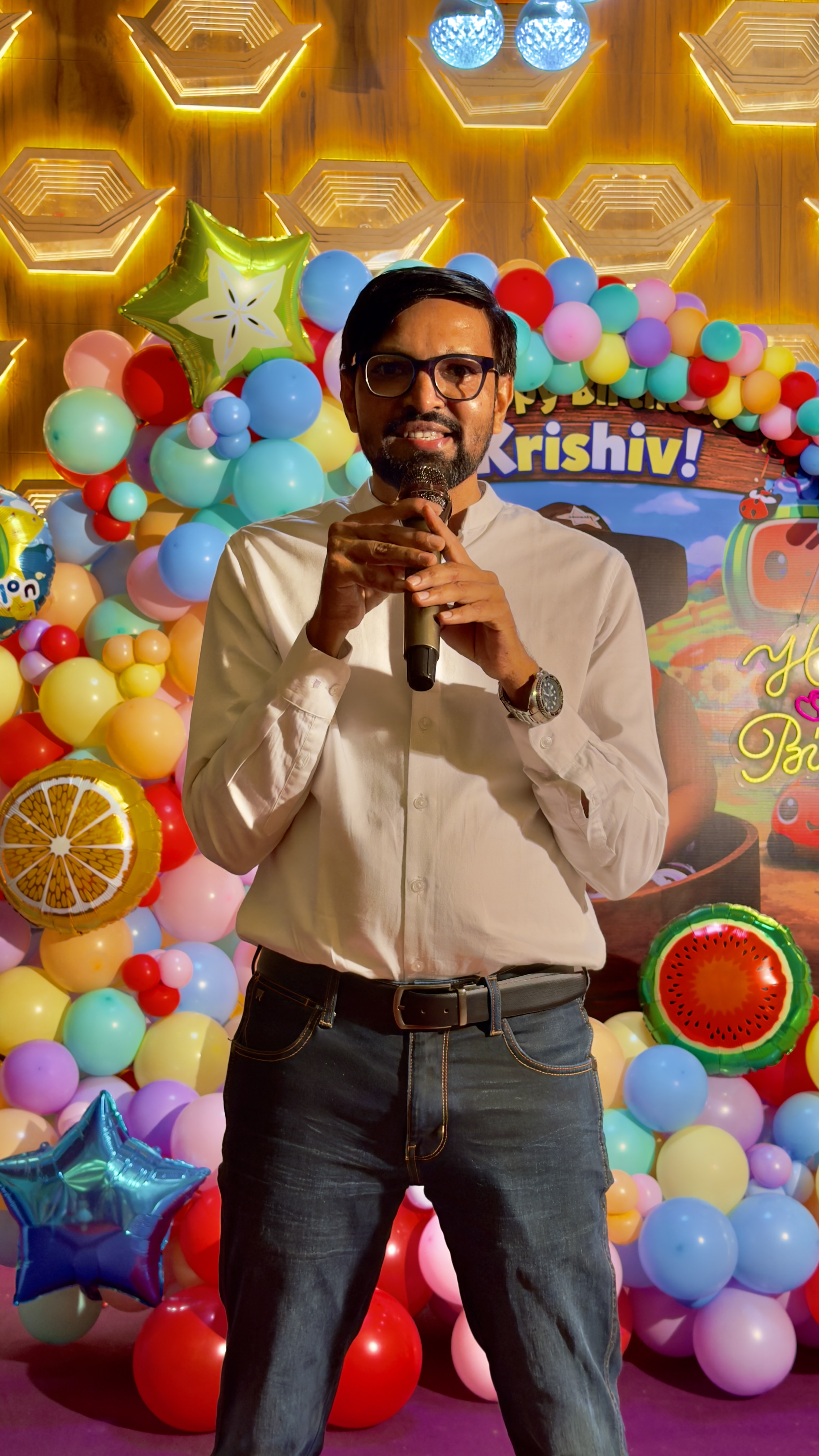 Portrait of Anchor Nikunj in a premium studio setting